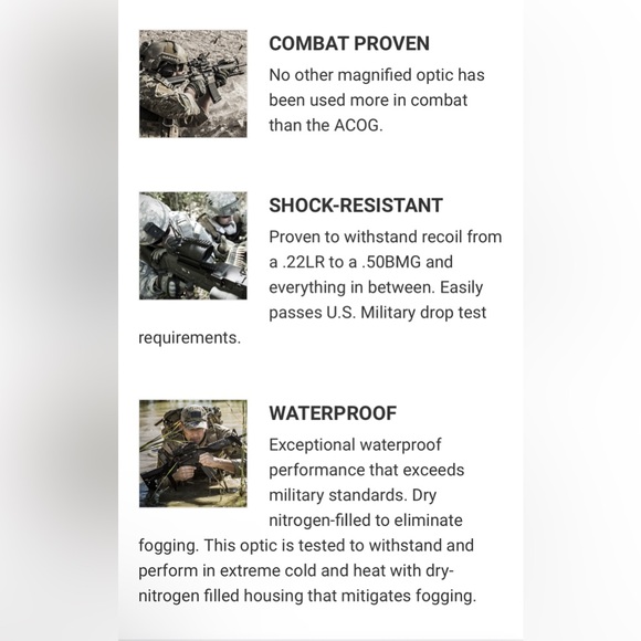 💀 TrijiconACOG 3.5x35 Scope w Green Reticle Christensen Arms Cerakote - Picture 16 of 16